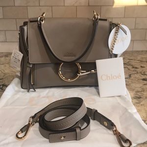NWT Small Chloe Faye Day Bag Motty Gray